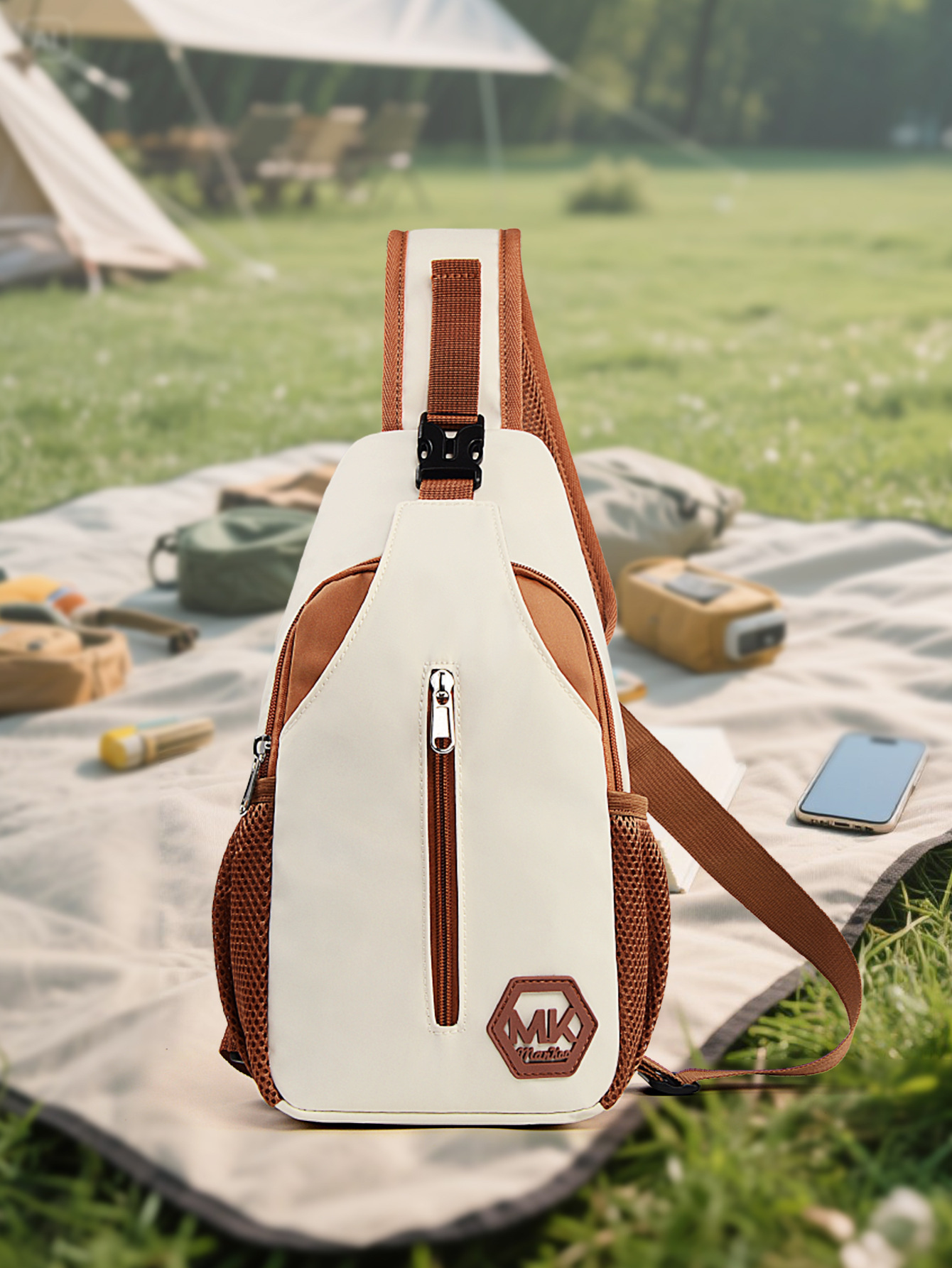 Wear-resistant Crossbody Bag Korean-style Fashionable Bag Outdoor Casual Chest Pack - Image 9