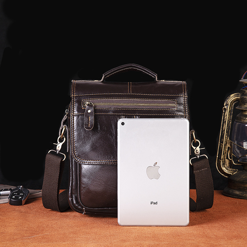 Mens Fashion Casual Multifunctional Leather Shoulder Crossbody Bag - Image 4