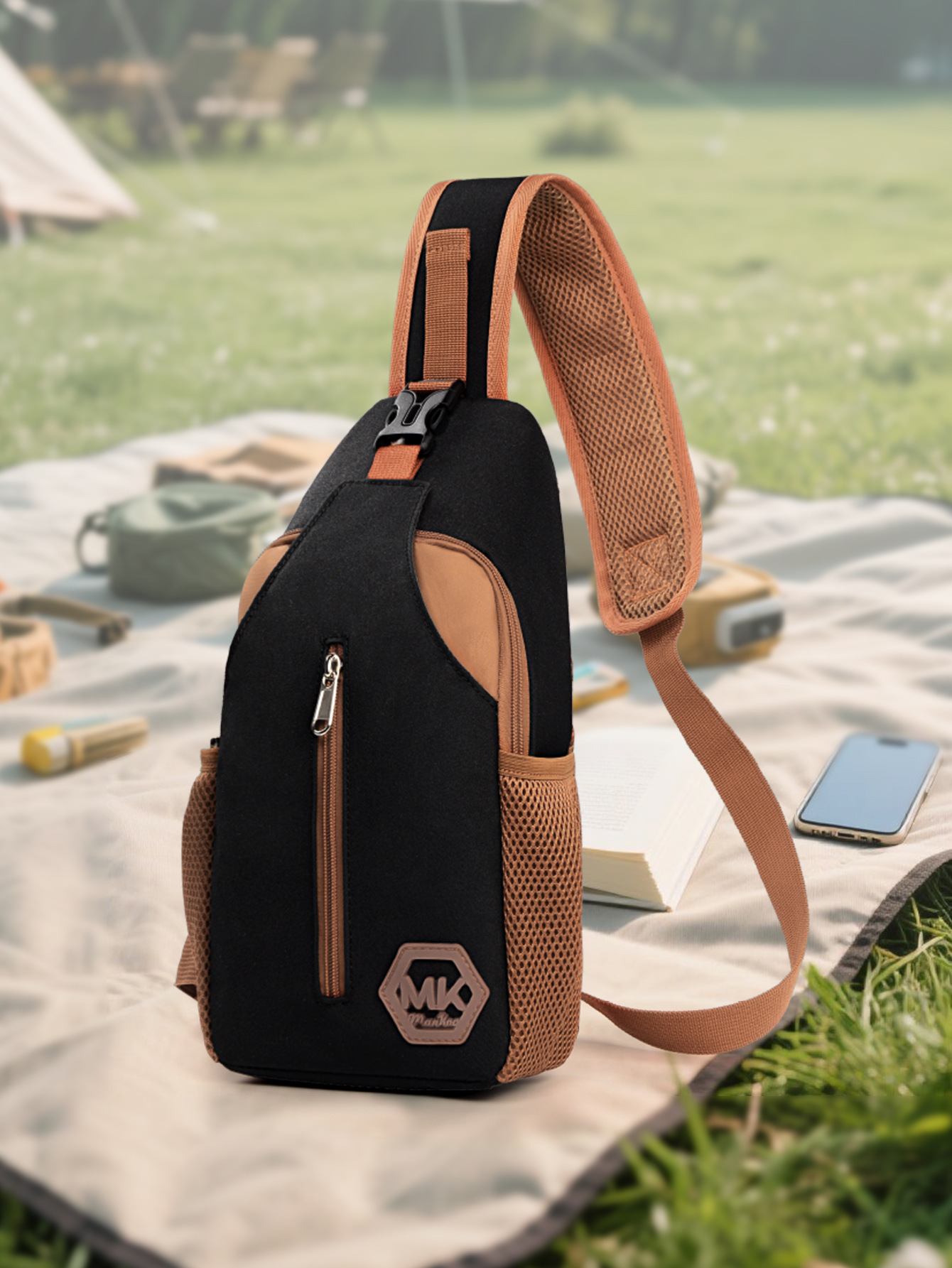 Wear-resistant Crossbody Bag Korean-style Fashionable Bag Outdoor Casual Chest Pack - Image 10