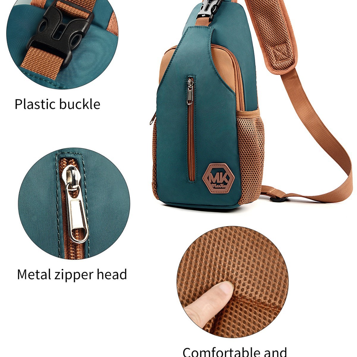 Wear-resistant Crossbody Bag Korean-style Fashionable Bag Outdoor Casual Chest Pack - Image 7