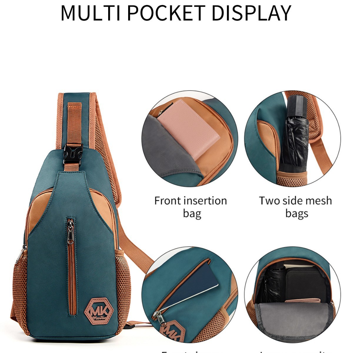 Wear-resistant Crossbody Bag Korean-style Fashionable Bag Outdoor Casual Chest Pack - Image 3